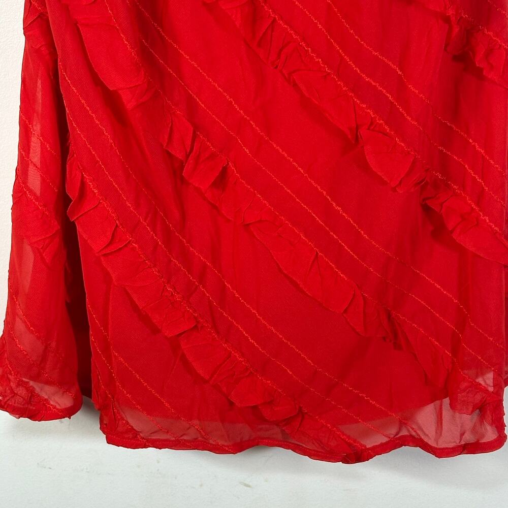 Princess Polly Lars Mini Dress Red Plus Size 18 Cherry - Picture 4 of 11